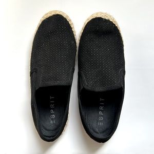 ESPRIT Black Slip on Shoes Womens Size 7 M Edine Sneakers